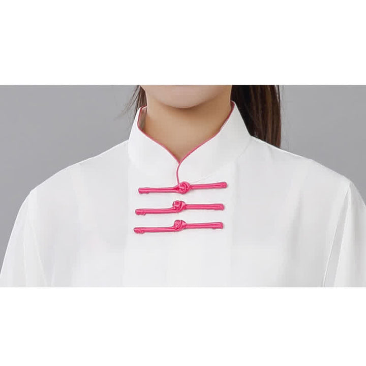 Lotus Flower Leaf Pattern Tai Chi Meditation Prayer Spiritual Zen Practice Clothing Women's Set - image 16