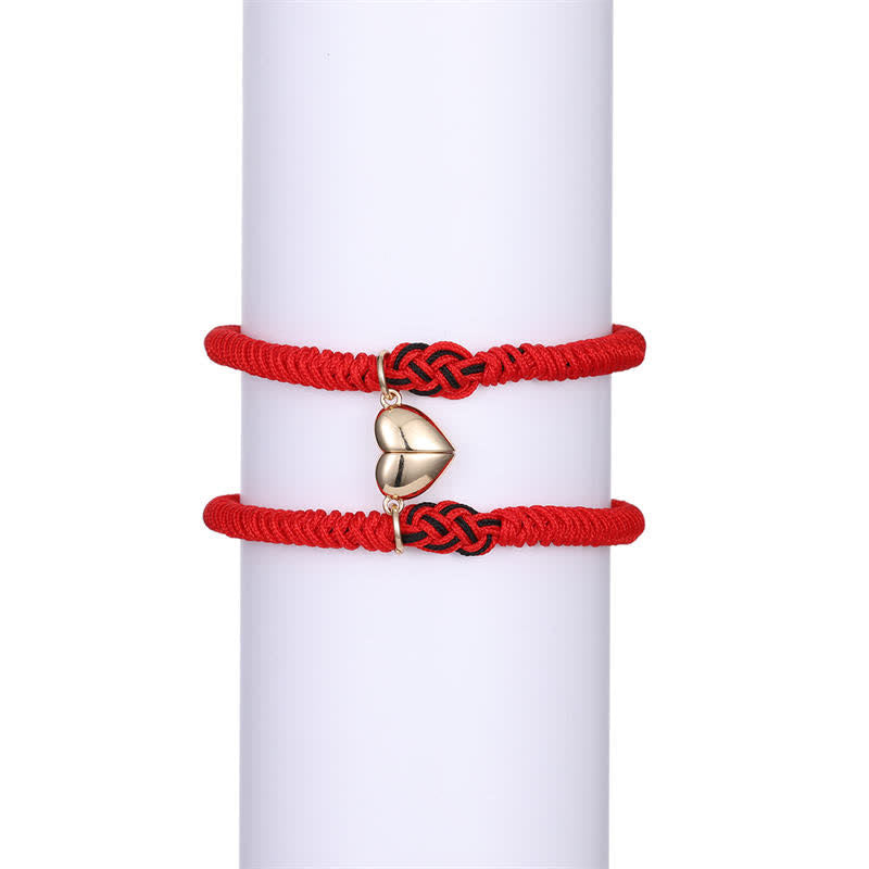 Buddha Stones 2Pcs Tibetan Luck Chinese Knot Protection String Bracelet