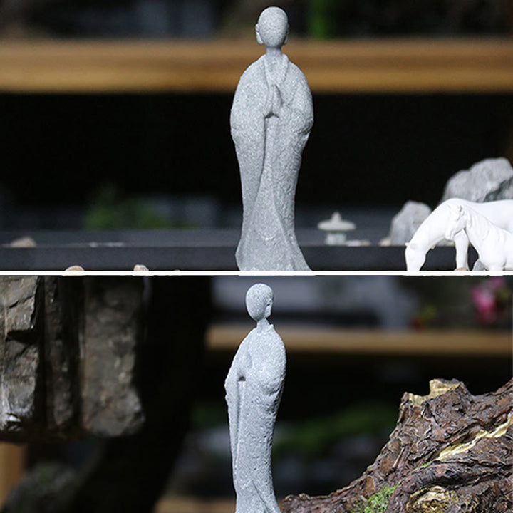 Buddha Stones Meditation Buddha Monk Serenity Home Decoration - image 5