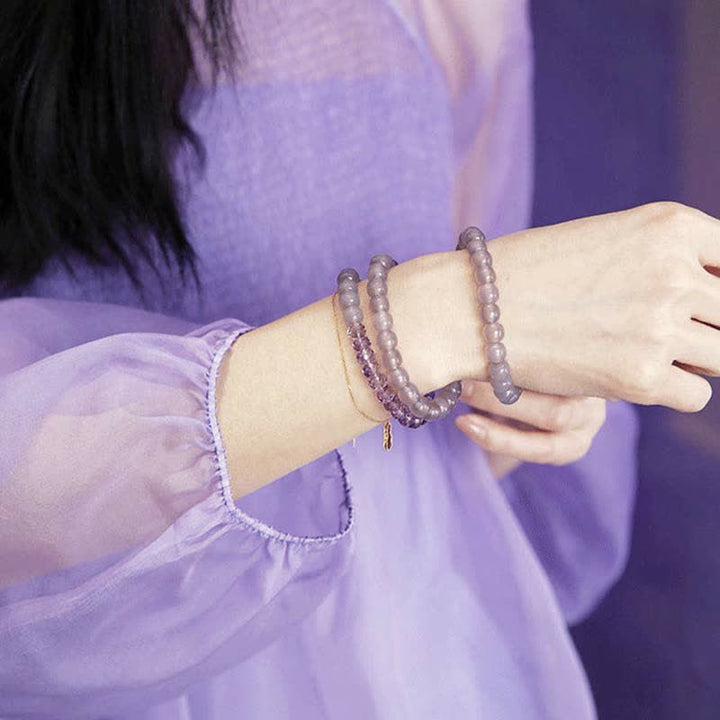 Natural Amethyst Crystal Meditation Healing Bracelet - image 9