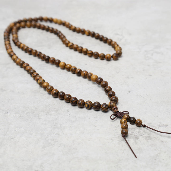 Buddha Stones 108 Mala Beads Bracelet Prayer Meditation Sandalwood Elastic - image 22