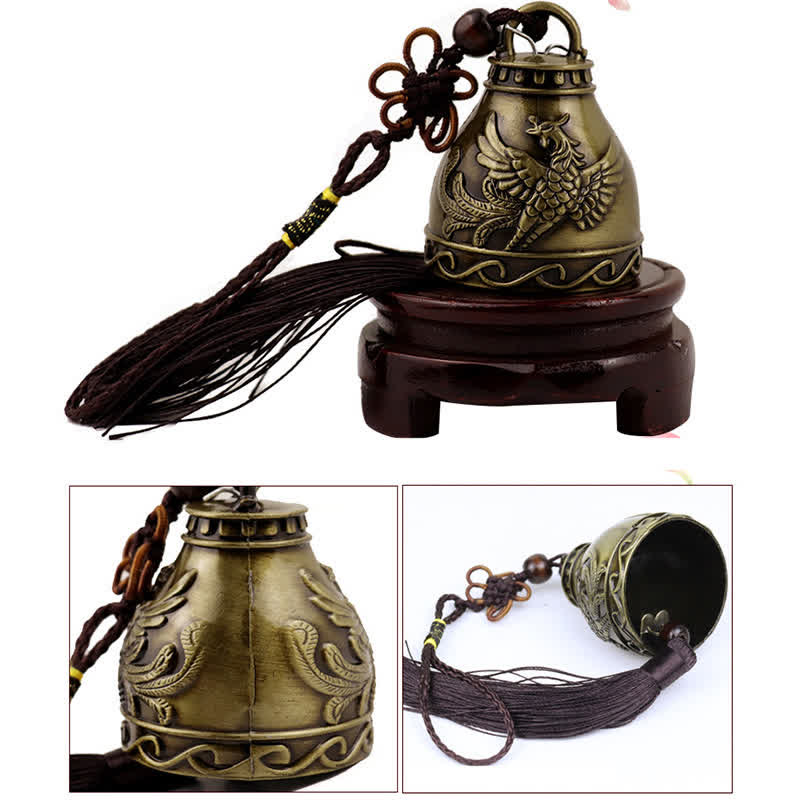 Feng Shui Buddha Koi Fish Phoenix Wind Chime Bell Luck Wall Hanging Decoration - image 5