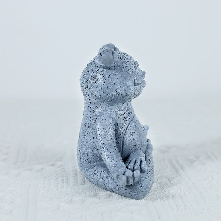 Meditating Zen Dog Cat Frog Decoration - image 13