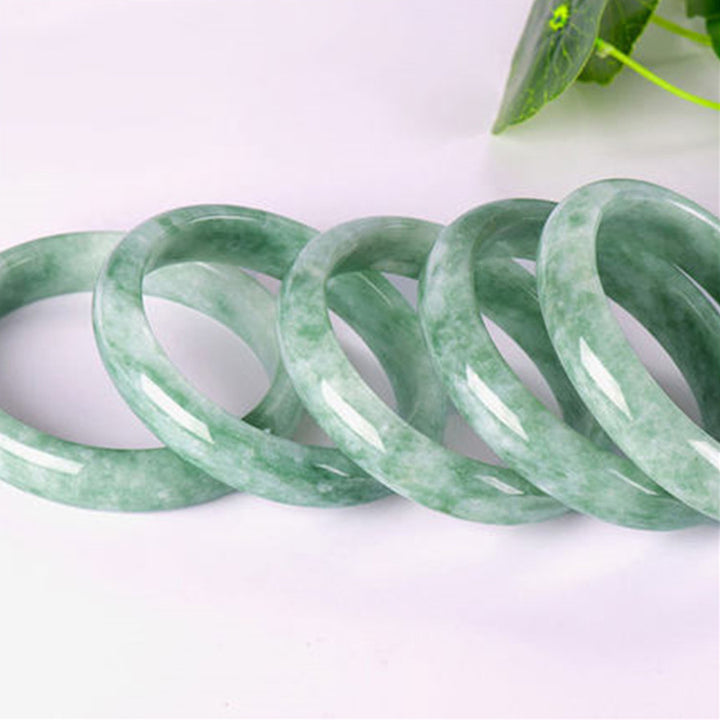 Buddha Stones Natural Jade Prosperity Bangle Bracelet - image 4
