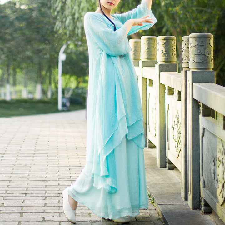 Buddha Stones 3Pcs Yoga Chiffon Clothing Uniform Meditation Zen Practice Women's Set - image 17