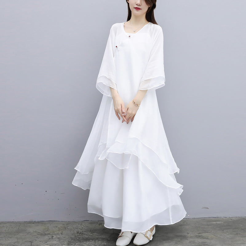 Buddha Stones 3Pcs Yoga Chiffon Clothing Uniform Meditation Zen Practice Women's Set - image 22