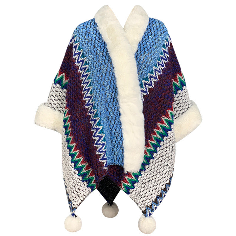 Buddha Stones Tibetan Multicolored Striped Shawl Winter Cozy Travel Scarf Wrap - Blue Brown Beige - image 33