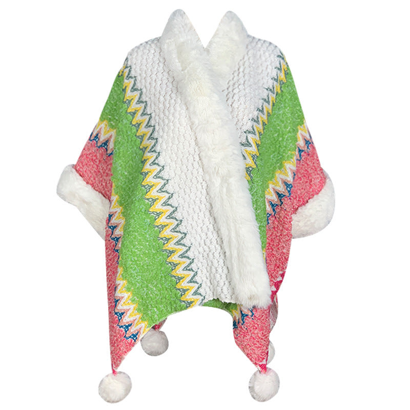 Buddha Stones Tibetan Multicolored Striped Shawl Winter Cozy Travel Scarf Wrap - White Green Pink - image 61