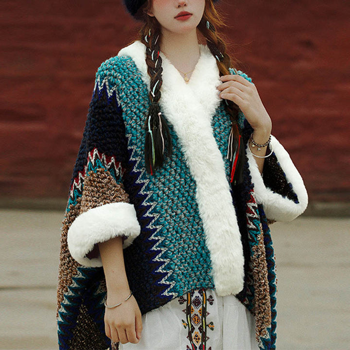 Buddha Stones Tibetan Multicolored Striped Shawl Winter Cozy Travel Scarf Wrap - Sky Blue Dark Blue Brown - image 26