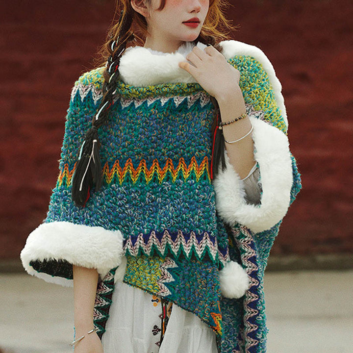 Buddha Stones Tibetan Multicolored Striped Shawl Winter Cozy Travel Scarf Wrap - image 20