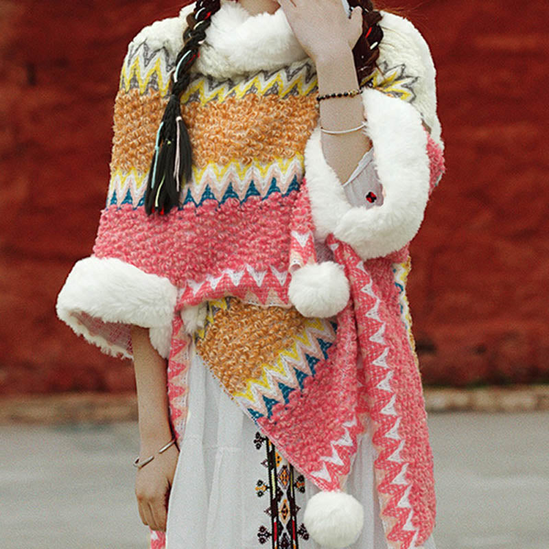 Buddha Stones Tibetan Multicolored Striped Shawl Winter Cozy Travel Scarf Wrap - image 13