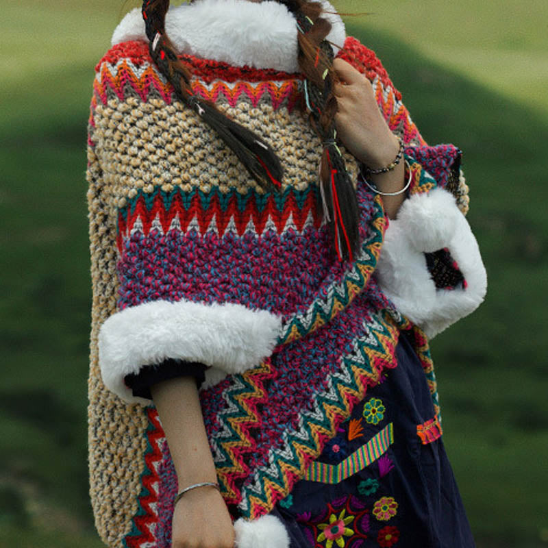 Buddha Stones Tibetan Multicolored Striped Shawl Winter Cozy Travel Scarf Wrap - image 44