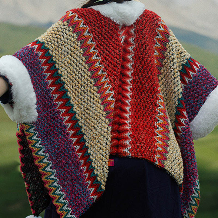 Buddha Stones Tibetan Multicolored Striped Shawl Winter Cozy Travel Scarf Wrap - image 42