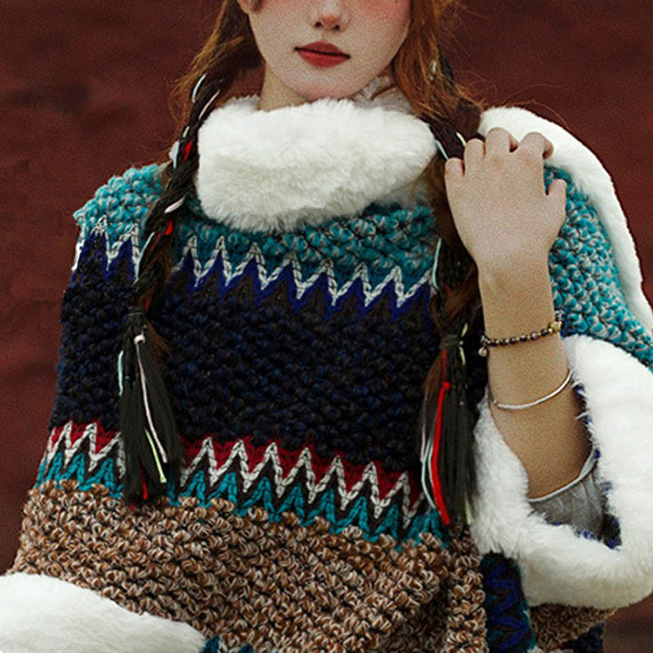 Buddha Stones Tibetan Multicolored Striped Shawl Winter Cozy Travel Scarf Wrap - image 29