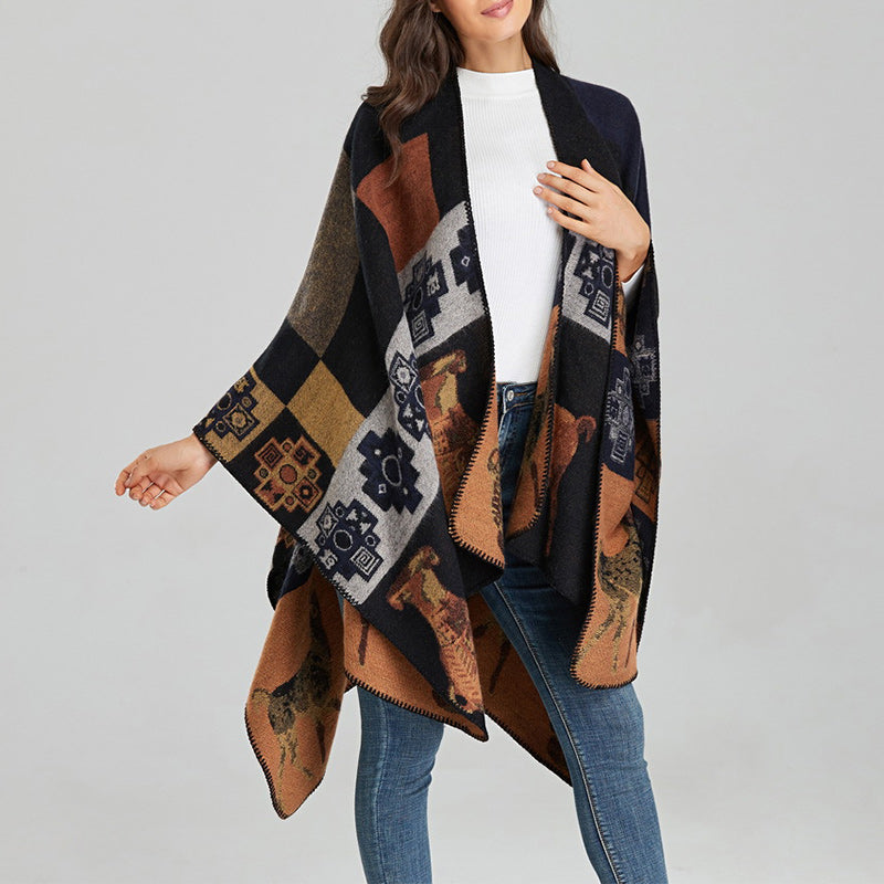 Buddha Stones Tibetan Shawl Deer Vase Geometric Shapes Winter Cozy Travel Scarf Wrap - image 21