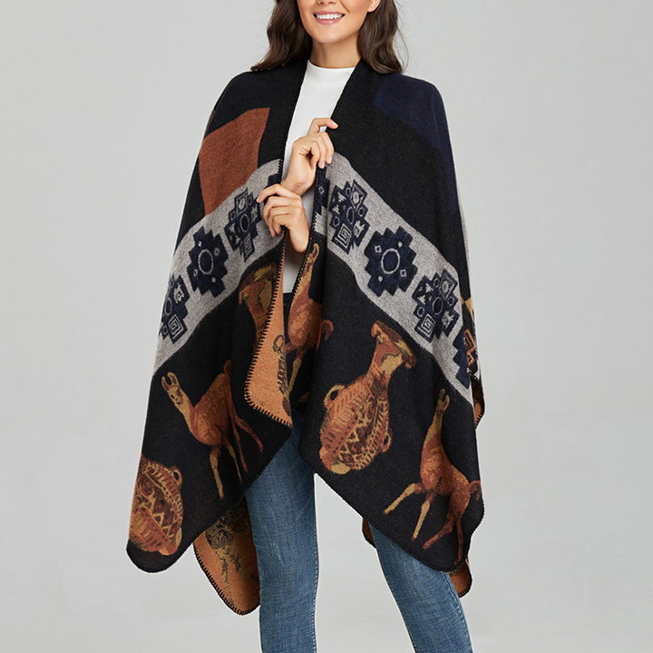 Buddha Stones Tibetan Shawl Deer Vase Geometric Shapes Winter Cozy Travel Scarf Wrap - image 19