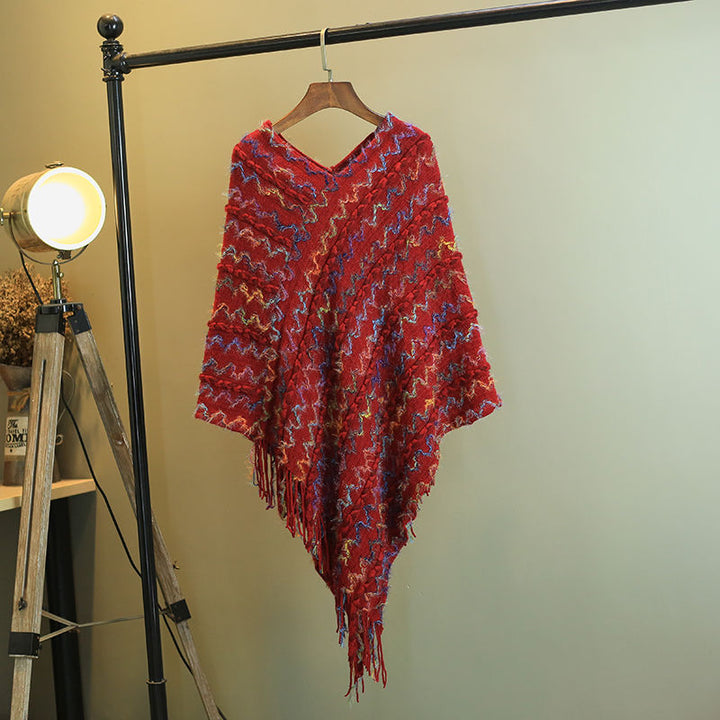 Buddha Stones Tibetan Colorful Striped Shawl Tassels Pullover Winter Cozy Travel Scarf Wrap - image 19