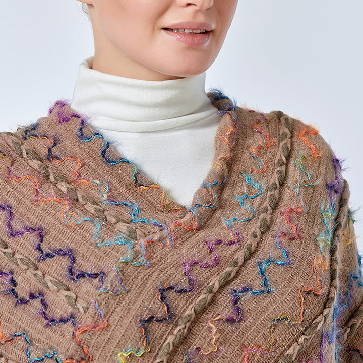 Buddha Stones Tibetan Colorful Striped Shawl Tassels Pullover Winter Cozy Travel Scarf Wrap - image 28