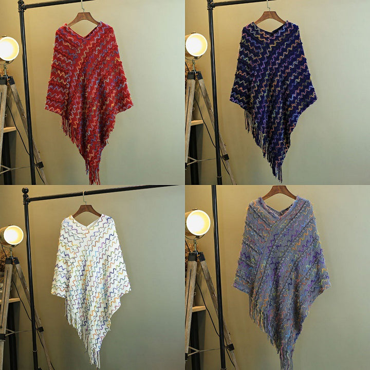 Buddha Stones Tibetan Colorful Striped Shawl Tassels Pullover Winter Cozy Travel Scarf Wrap - image 37
