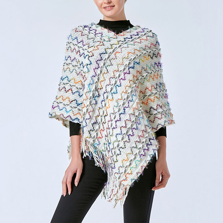 Buddha Stones Tibetan Colorful Striped Shawl Tassels Pullover Winter Cozy Travel Scarf Wrap - image 32