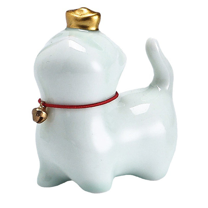 Buddha Stones Mini Lucky Cat Ingot Tea Pet Ceramic Home Desk Figurine Decoration - image 8