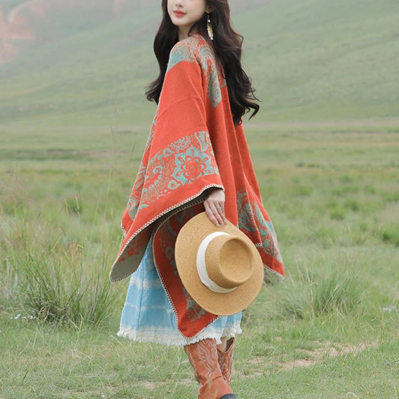 Buddha Stones Tibetan Shawl Simple Pattern Winter Cozy Travel Scarf Wrap - image 15