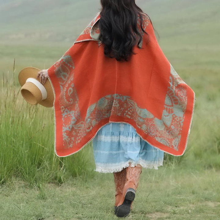 Buddha Stones Tibetan Shawl Simple Pattern Winter Cozy Travel Scarf Wrap - image 16