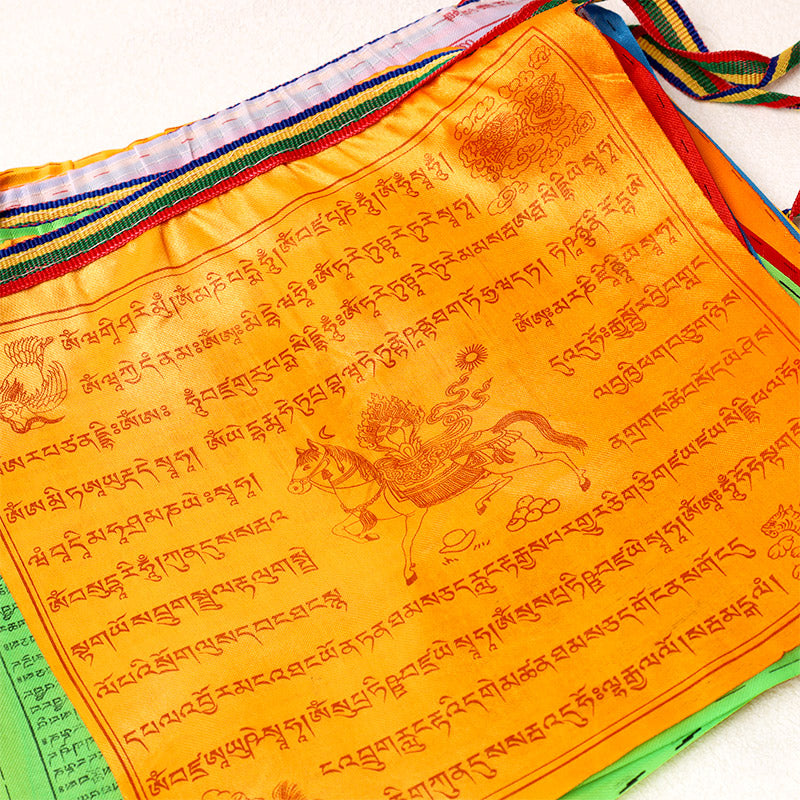 Buddha Stones Outdoor Long-lasting Windhorse 20 Pcs Prayer Flag - image 2