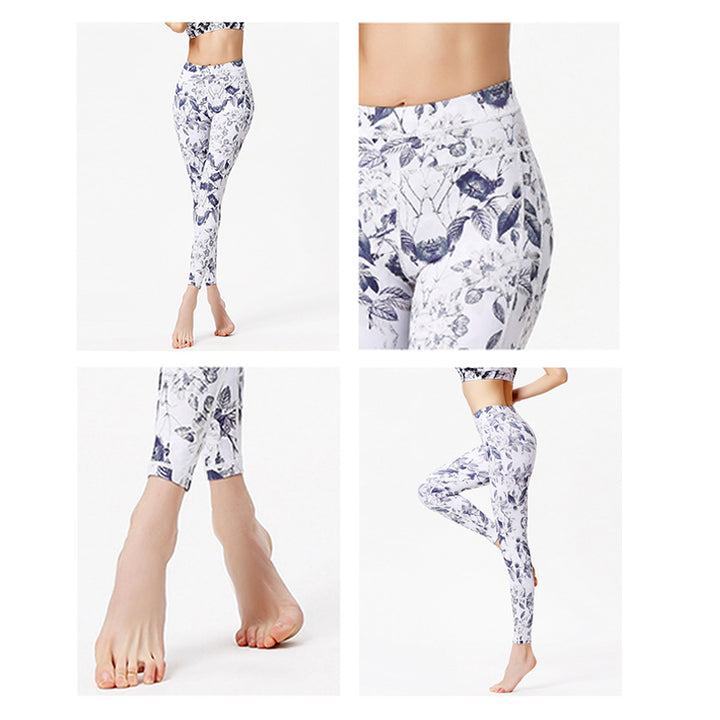 Buddha Stones Flowers Leaves Pants Sports Fitness Yoga Leggings Women's Yoga Pants - image 13