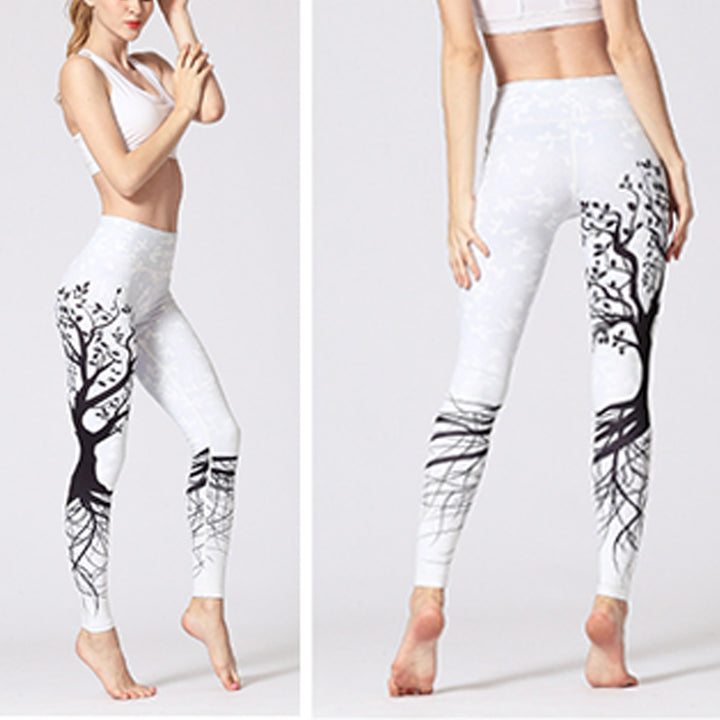 Buddha Stones Lines Weeds Sakura Flowers Black Tree Pants Sports Fitness Yoga Leggings Women's Yoga Pants - image 31