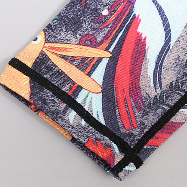 Buddha Stones Red Blue Peacock Feather Pants Sports Fitness Yoga Leggings Women's Yoga Pants - image 9