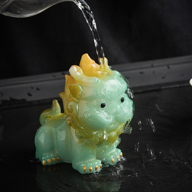 Buddha Stones Color Changing Small PiXiu Resin Tea Pet Wealth Home Figurine Decoration - image 17