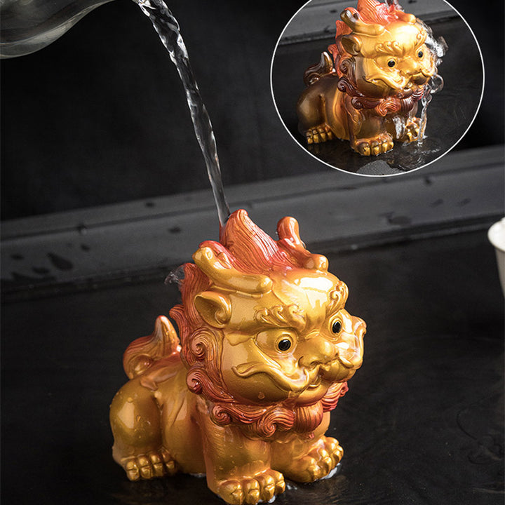 Buddha Stones Color Changing Small PiXiu Resin Tea Pet Wealth Home Figurine Decoration - image 6