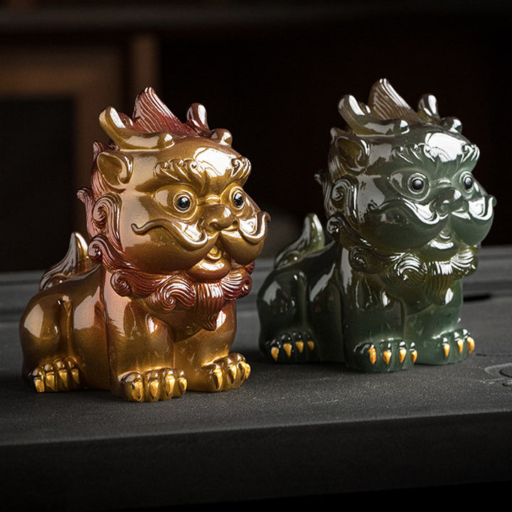 Buddha Stones Color Changing Small PiXiu Resin Tea Pet Wealth Home Figurine Decoration - image 21