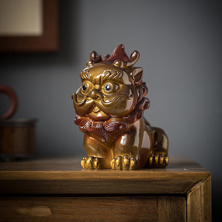 Buddha Stones Color Changing Small PiXiu Resin Tea Pet Wealth Home Figurine Decoration - image 10