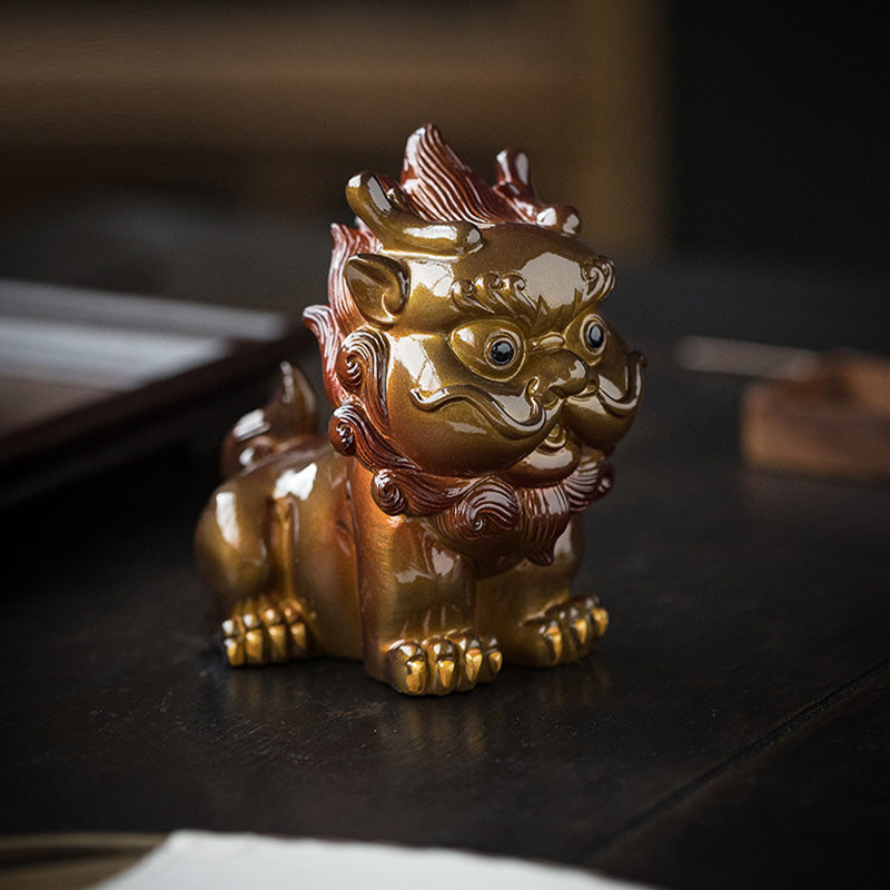 Buddha Stones Color Changing Small PiXiu Resin Tea Pet Wealth Home Figurine Decoration - image 12