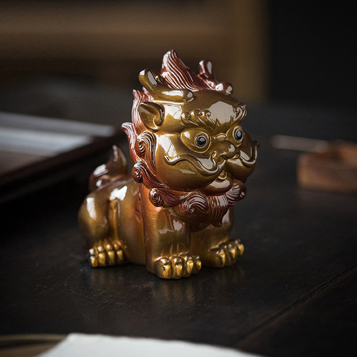 Buddha Stones Color Changing Small PiXiu Resin Tea Pet Wealth Home Figurine Decoration - image 12