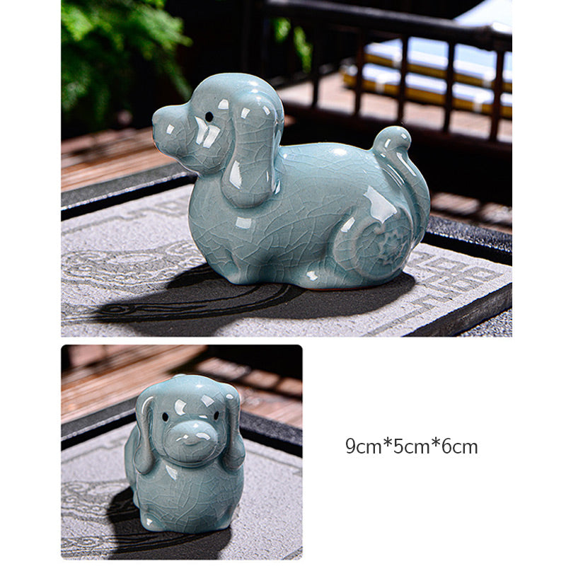 Buddha Stones Chinese Zodiac Wealth Ceramic Tea Pet Home Figurine Decoration - image 25