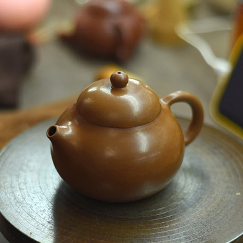 Buddha Stones Yixing All Handmade Wen Dan Brown Purple Clay Kung Fu Teapot - image 19