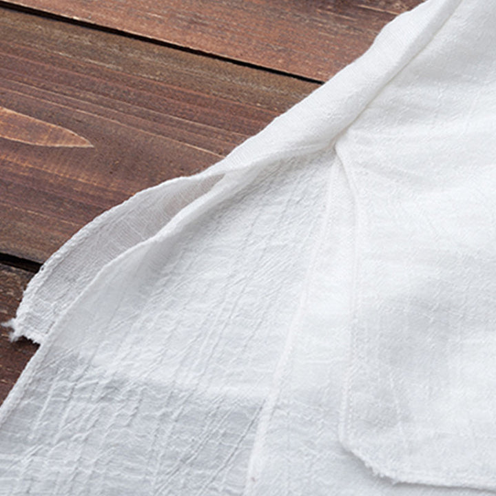 Buddha Stones 2Pcs Simple Design White Top Pants Meditation Yoga Zen Tai Chi Clothing Women's Set - image 14