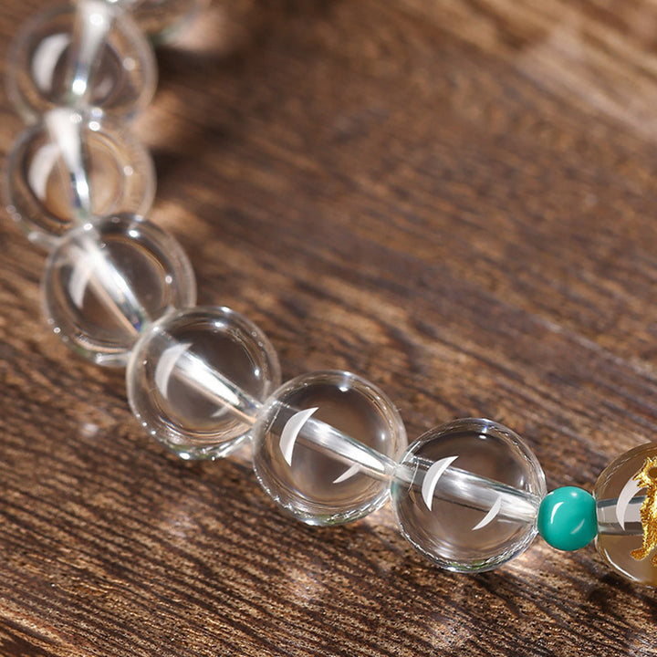 Buddha Stones 925 Sterling Silver Chinese Zodiac Natal Buddha Auspicious Groups White Crystal Hetian Jade Healing Bracelet - image 8