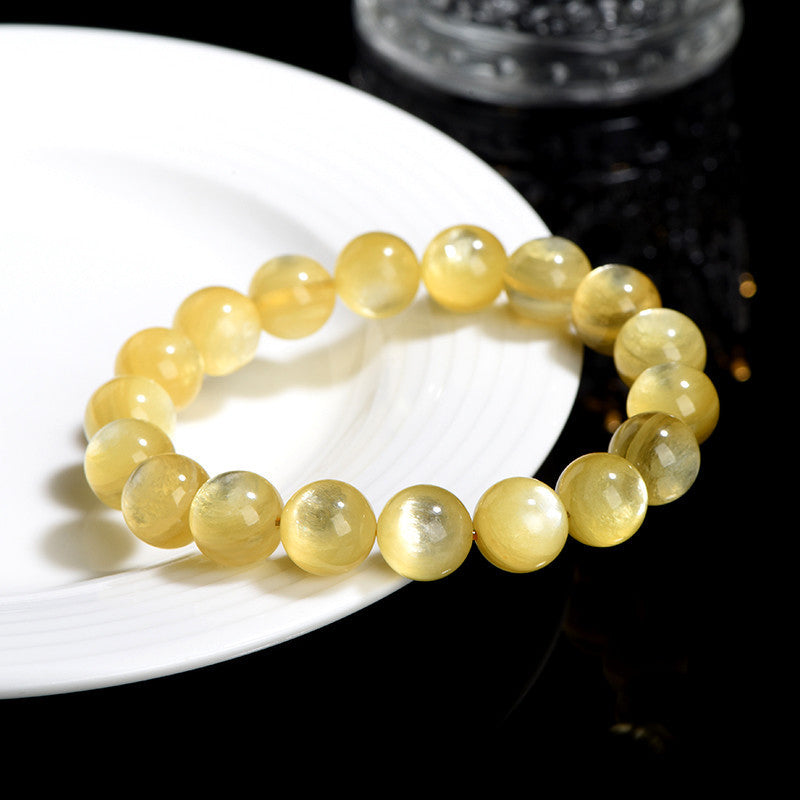 Buddha Stones Natural Golden Lepidolite Protection Prosperity Bracelet - image 4