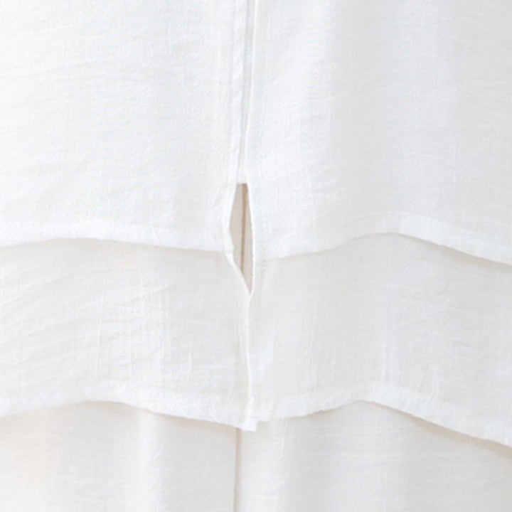 Buddha Stones 2Pcs Simple Chinese Frog Button Design Top Pants Meditation Yoga Zen Tai Chi Cotton Clothing Women's Set - image 13