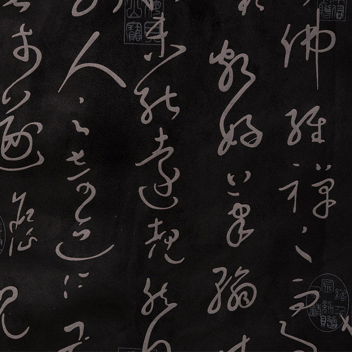 Buddha Stones Chinese Calligraphy Clothing Jacket Coat Tang Suit Men Clothing - image 5