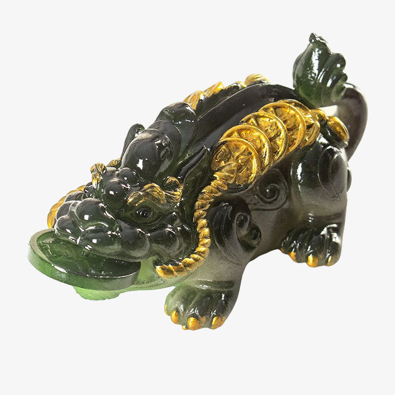 Buddha Stones Color Changing Small PiXiu Copper Coins Resin Tea Pet Wealth Home Figurine Decoration - image 15