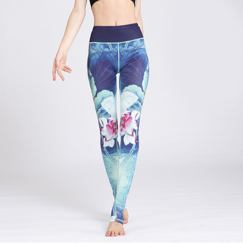 Buddha Stones Lotus Flower Print Design Pants Sports Fitness Yoga Leggings Women's Yoga Pants - image 19