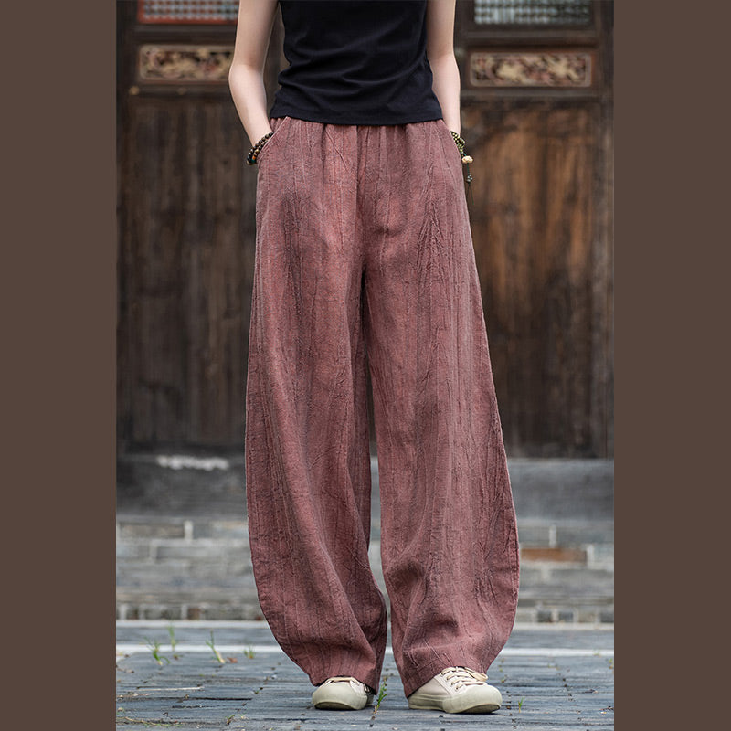 Buddha Stones Ramie Cotton Linen Pants Tie-dye Design Trousers Loose Zen Yoga Women's Pants with Pockets - image 18