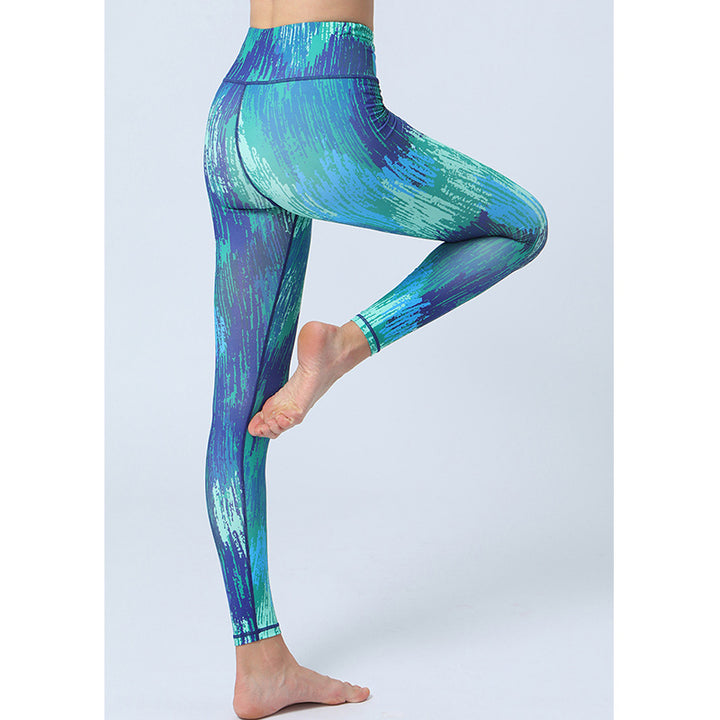 Buddha Stones Leaves Print Pants Sports Fitness Yoga High Waist Leggings Women's Yoga Pants