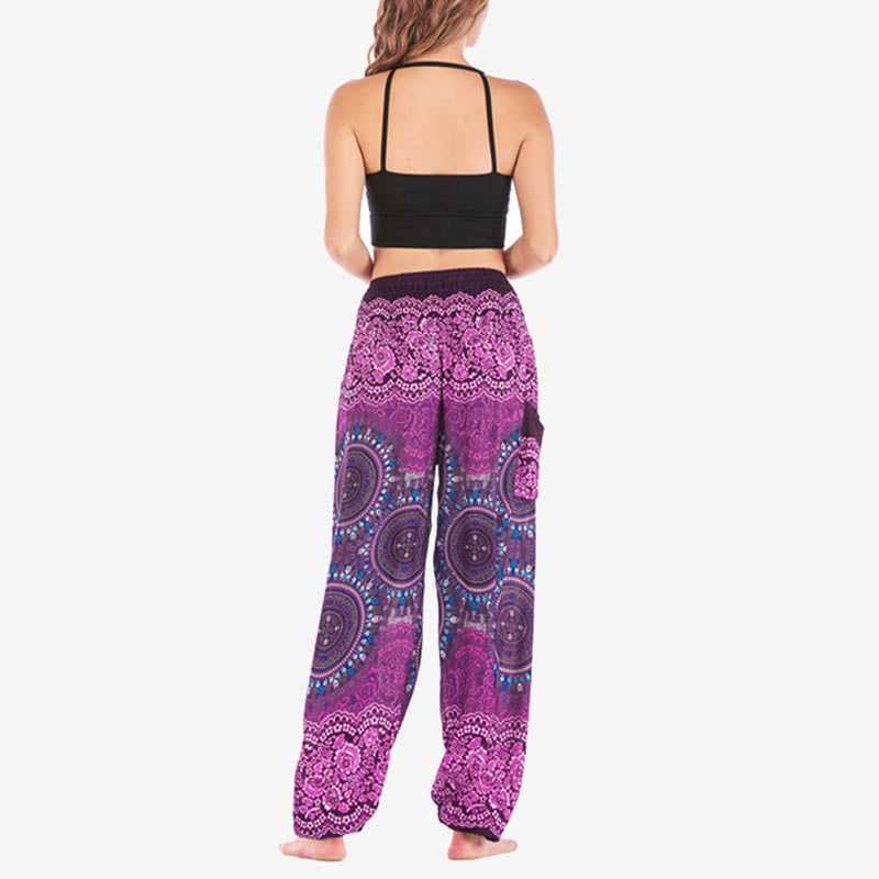 Buddha Stones Boho Loose Harem Trousers Women's Yoga Pants - image 9