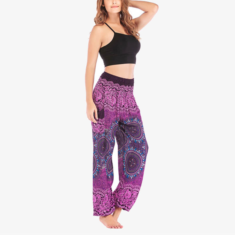 Buddha Stones Boho Loose Harem Trousers Women's Yoga Pants - image 3